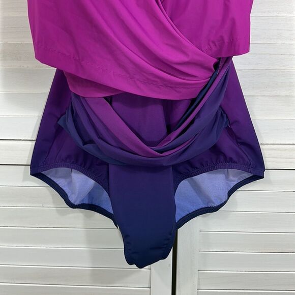 Lands End Slendersuit Size 18DD 18W Ombre NWOT - Picture 5 of 14